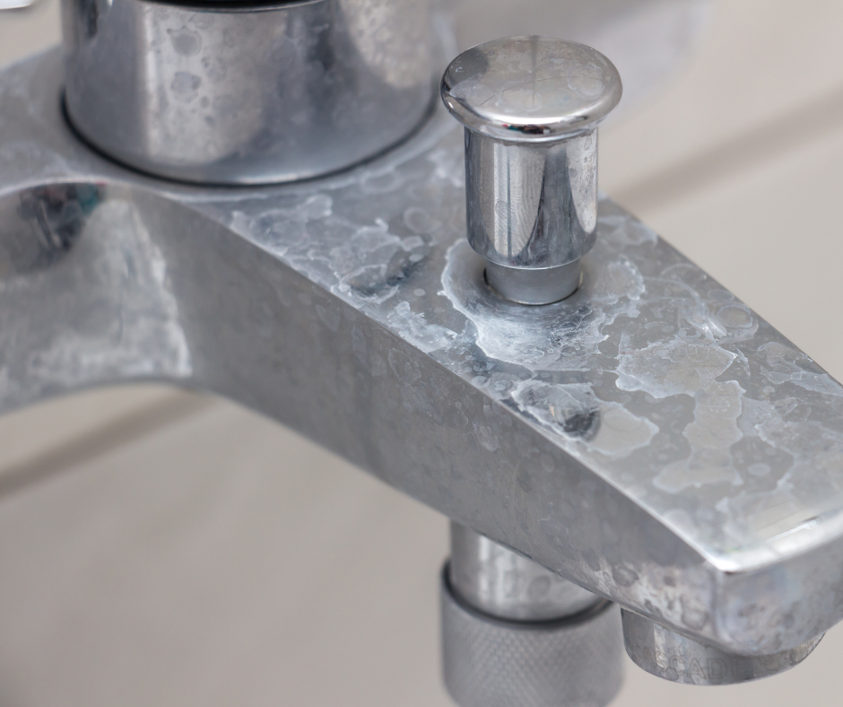 Tap covered in limescale